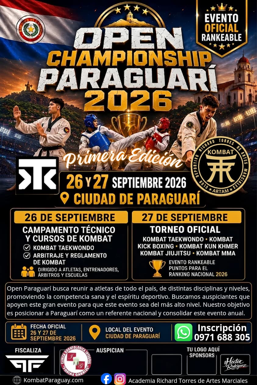 Open Championship Paraguari y Training Camp Kombat Taekwondo y Kun Khmer